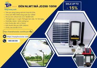 ĐÈN ĐƯỜNG NLMT JD298-100W