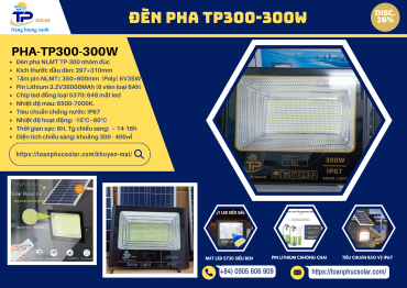 ĐÈN PHA PHỔ THÔNG TP-SOLAR CÔNG SUẤT 300W