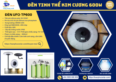 ĐÈN SÂN VƯỜN UFO TP600 TINH THỂ KIM CƯƠNG