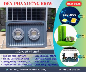 ĐÈN PHA XƯỞNG - CHỐNG CHÁY NỔ 100W